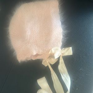 Vintage 1930’s Mohair Best & Co Lilipution Bazar Infant Bonnet